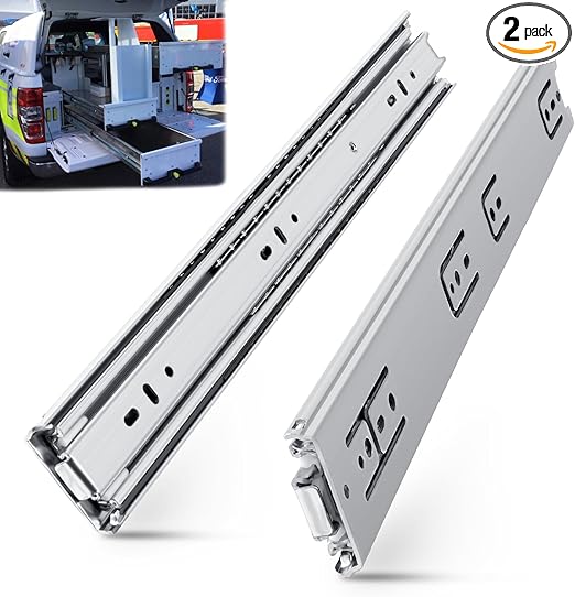 1 对 32 英寸 200 磅重型抽屉滑轨全延伸滚珠轴承滑轨橱柜伸缩工具箱